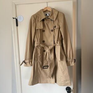 J. Crew Tan Double-Breasted Trench Coat with Belt